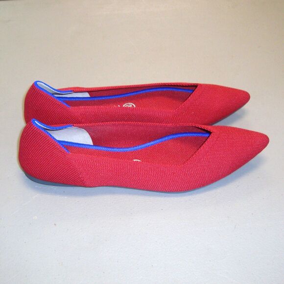 NEW! Rothy’s The Point Red Pointed Toe Slip-On Ballet Flat Size 9.5 - Picture 6 of 9